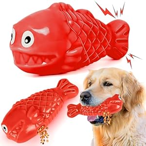 Dog Chew Toys for Aggressive Chewers, Dog Treat Dispenser Puzzle Toys for Large Dogs, Durable Nylon Dog Toys to Keep Them Busy, Interactive Squeaky Dog Toys for Medium/Large Breeds