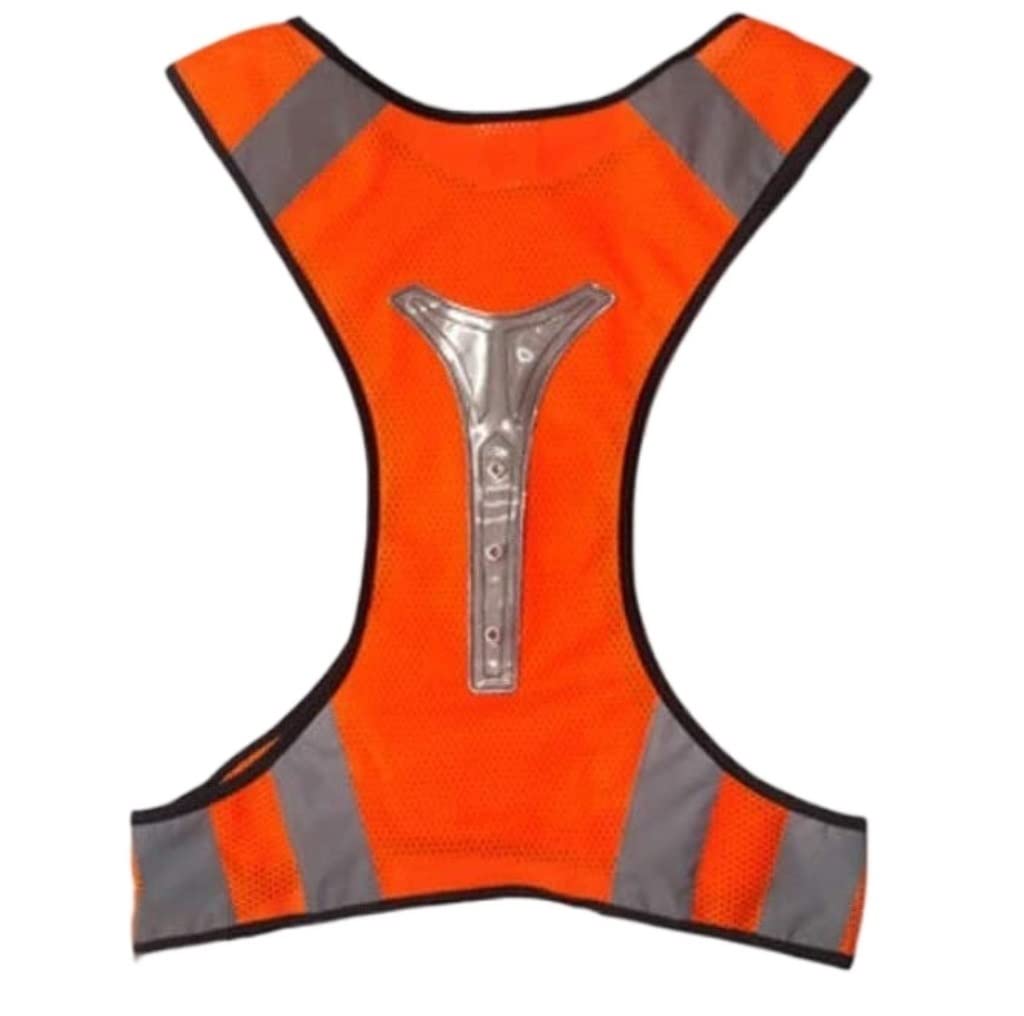 Gilet de Sécurité Réfléchissant Costume réfléchissant for la course de nuit, gilet de sécurité réfléchissant avec sangle réglable ultra-mince Gilet Haute Visibilité ( Blue : Glowing Yellow , Size : XL