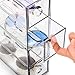 Mezchi 2 Pack Acrylic Storage Drawer Organizer, Dustproof Pen and Marker Storage Organizer for Desk, Clear Makeup Drawer Organizers with 8 Drawers for Art Crafts, Marker, Countertop