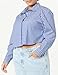 The Drop Women's Isadora Cropped Poplin Shirt, Blue/Whisper White Stripe, 2X, Plus Size