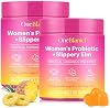 Probióticos Femeninos en Gomitas 2 Piezas, Probióticos Vaginales para Mujer con Olmo Resbaladizo, Equilibrio del pH Femenino para un Olor Saludable, Mejora la Inmunidad, Apoya la Salud Vaginal, Sabor Natural a Piña, 60 Unidades 2