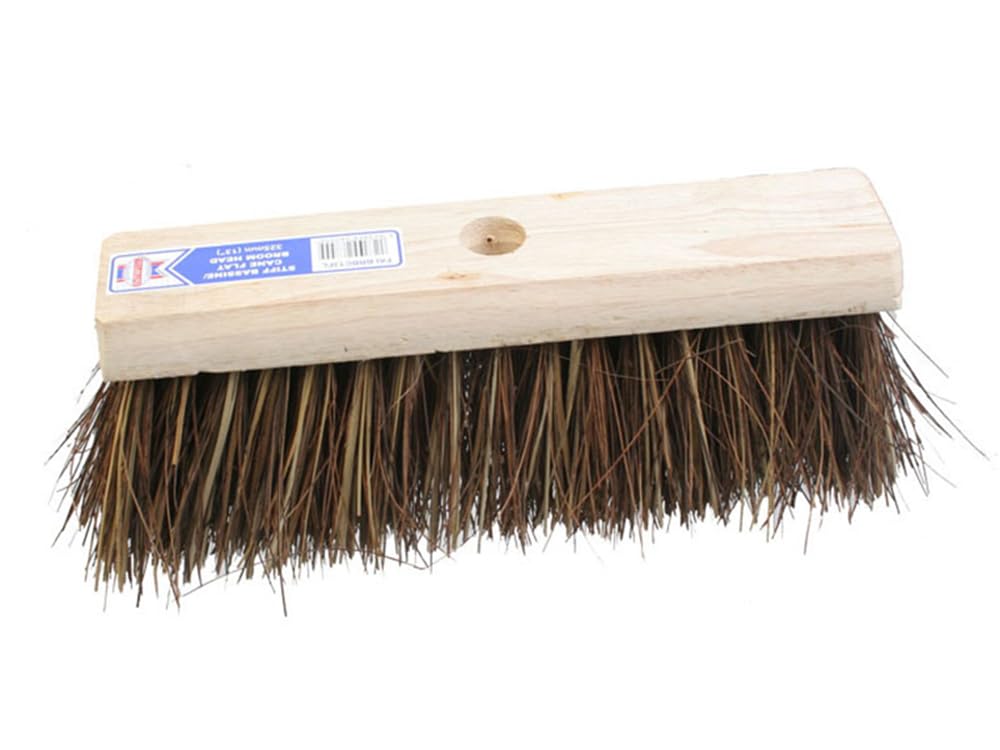 Faithfull FAIBRBC13FL Flat Broom Stiff Bassine / Cane 325mm (13in)