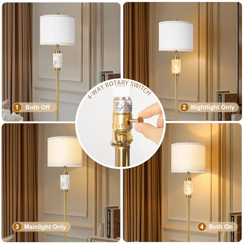 Kivditzo 008 Natural Alabaster Rustic Floor Lamp thumb #2
