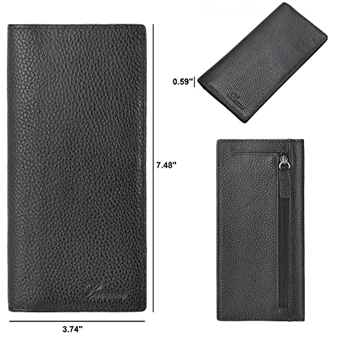 Lavemi Ultra Slim Thin Leather Women Wallet RFID Blocking Credit Card Holder Bifold Long Ladies Billfold4