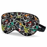 Vnwoalu Monster Truck Car Sleep Eye Mask Wheel Auto Abstract Grunge Cracked Shabby Dots Men Women Sleep Mask with Adjustable Strap Eye Cover Eye Shade for Travel, Nap,Meditation