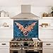 Kitchen Backsplash, Dragon with Wings Copper Backsplash, Custom Copper Backsplash Panel, Handmade Copper Backsplash Tile, Indoor Outdoor Wall Decor (Blue)