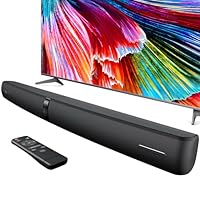 Assistrust Sound Bar, 90W Soundbar with Bluetooth/ARC/Optical/AUX Connect, Auto Volume Boost, 3 Customizable EQ Modes, 2 in 1 Detachable Soundbar for TV/PC/Gaming/Projectors