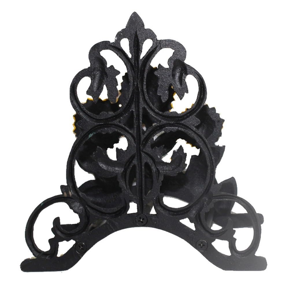 Metall-Schlauchständer, Metall-Schlauchständer – robuster Gartenschlauchhalter aus Gusseisen – dekorativer, handbemalter Sonnenblumen-Wasserschlauchhalter zur Wandmontage – Wanddekoration, hängender S