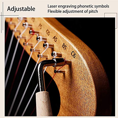 GFAZXDS 15/19 String Lyre Harp, String Instruments, Ancient Style Lyre Handheld Harp with Note Tuning Wrench Pick Up and Black Gig Bag for Beginner Music Lovers Kids Adult 19 String (19 String Size)