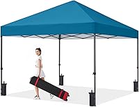 Vista 14 de COOSHADE Toldo instantáneo duradero de 10 x 10 pies (caqui) - Protección solar UPF 50+ - Impermeable y ignífugo - Perfecto para actividades al aire