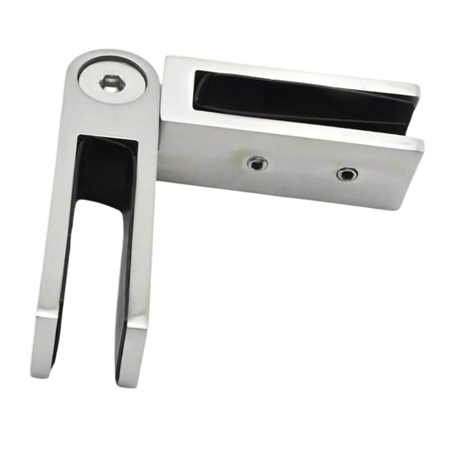 MagiDeal Morsetto regolabile vetro-vetro, morsetto per ringhiera, per interni ed esterni, facile da installare, staffa per clip per ringhiera per scale di, Finitura Spazzolata