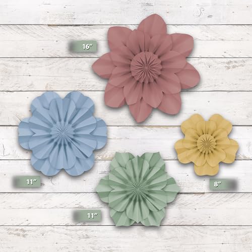 Fleurs en papier décorations préfaites pour murs de classe