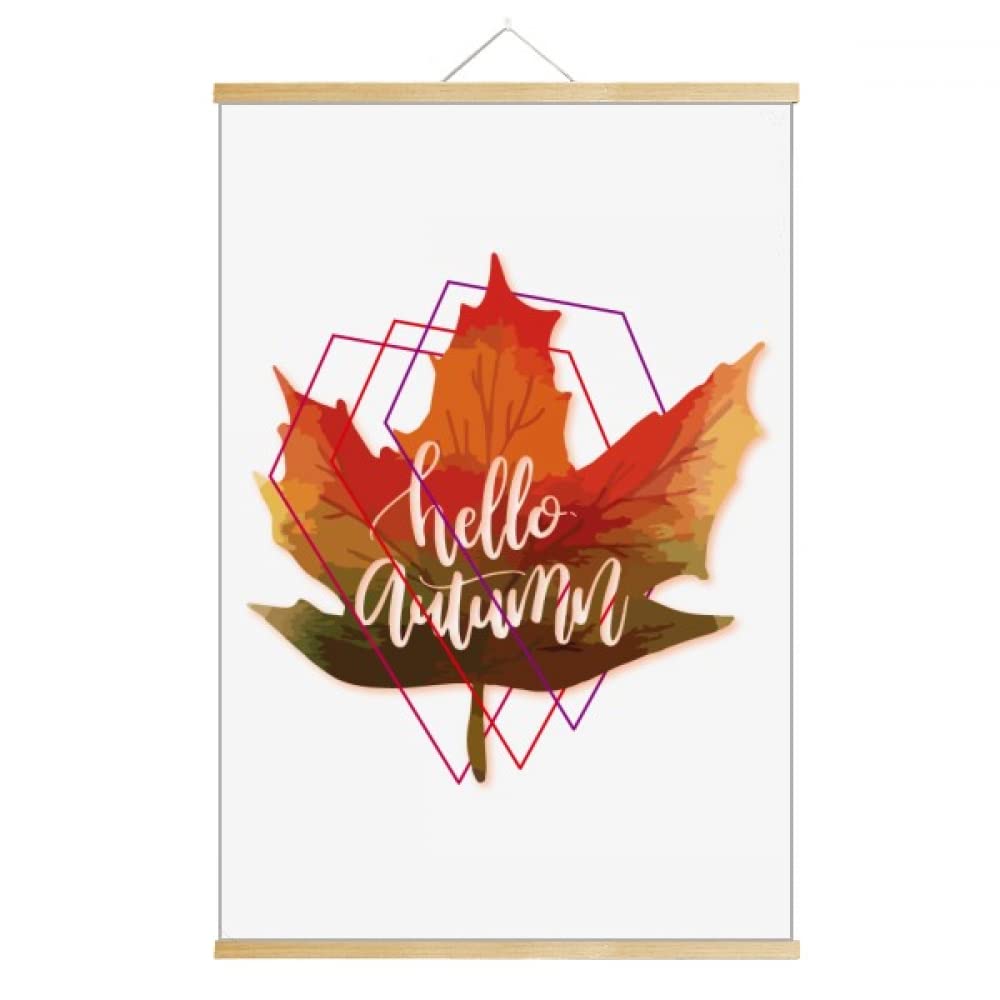 Autumn Greetings Emotional Maple Scroll Hanging Painting Decorative Picture