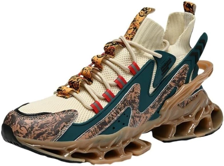 Men's Fashionable Basketball Shoes are Lightweight Breathable Anti Slip Wear-Resistant Grab on Casual Sports Boots
