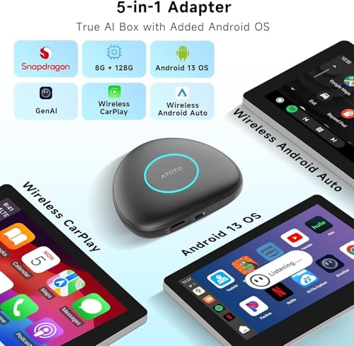 ATOTO CB6 Wireless CarPlay and Android Auto AI Box With 4GB/64GB, 4G LTE, GPS and OBD2 - Image 3