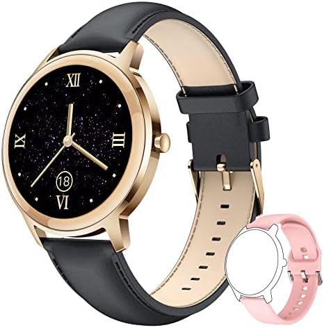 Smart Watch for Women Fitness Tracker: Smartwatch for Android & iOS Phone with Waterproof IP68 Pedometer Heart Rate Blood Oxygen Monitor Activity Wrist Band Bluetooth Sport Bracelet (Black)