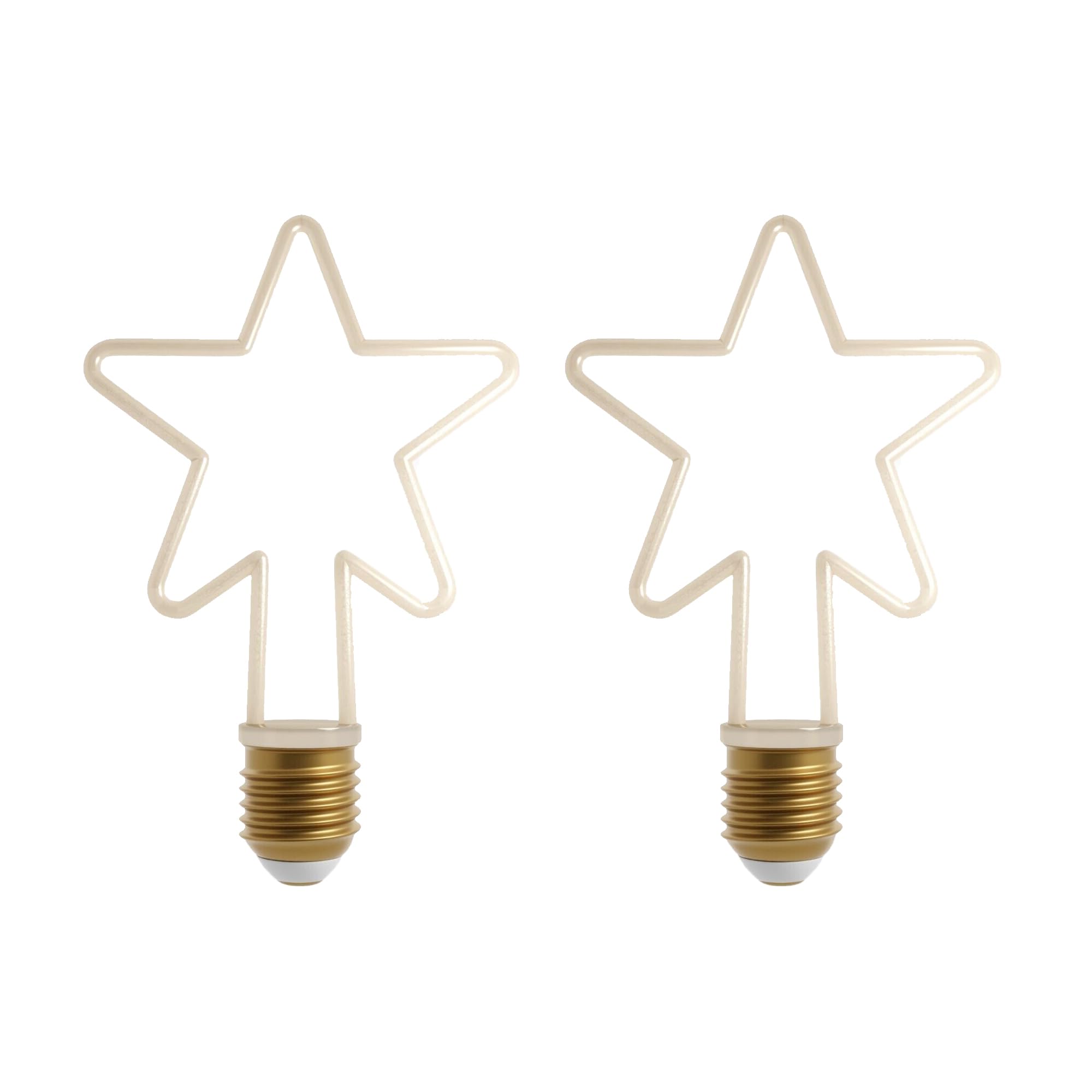 LEDSone 4W 8W E27 Retro LED Edison Bulb 220V-240V Vintage Soft Filament Bulb Holiday Night Light Christmas Home Decor Halloween Lights (Star Shape - 8W, 2 Pack)