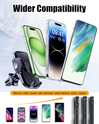 Image of 2024 Upgraded Car Phone Holder -[ Bumpy Roads Friendly ] Phone Mount for Car Dashboard Windshield Air Vent 3 in 1, Hand Free Mount for iPhone 16 15 14 13 12 Pro Max Samsung All Cell Phones