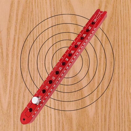 Aluminum Alloy Woodworking Compass for Circle/Arc Drawing，Metric/Imperial Carpenter Fixed-Point Marking Gauge Circle Marking Woodworking Compass Tool