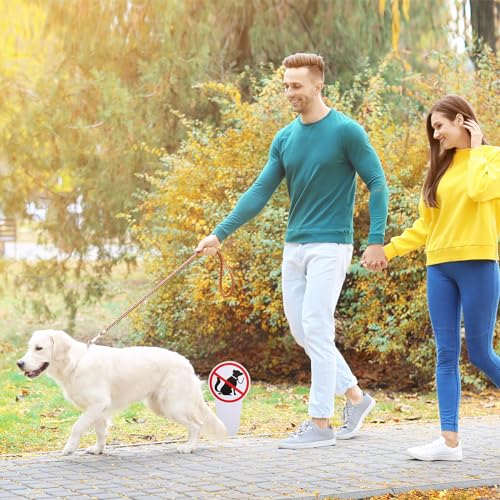 5 Stück Kein HundekloSchild Steckschild PVC für Rasen, Park, Spielplatz, Saubere Wege Hunde Kacken Verboten, Kein Hunde Pinkeln Hinweisschild
