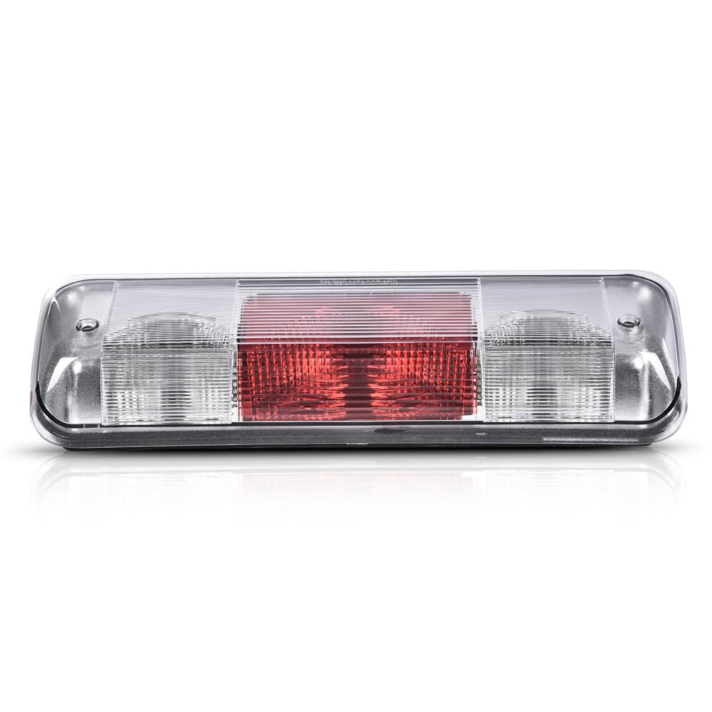 PIT66 3rd Brake Light Compatible with 2004-2008 Ford F150 High Mount Center Rear Roof Third Cargo Light Parking Light Halogen Clear/Red Lens Tercera luz de freno