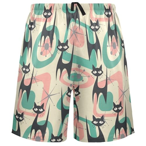 visesunny Mens Pajama Bottom Animal Printed Soft Sleep Shorts for Men Breathable Loungewear Pjs Pants with Pockets Size S-XXL