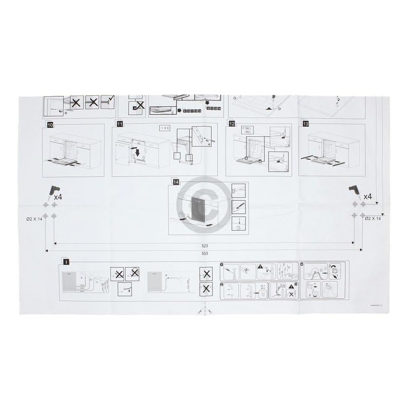 LUTH Premium Profi Parts Kompatibel mit Beko Einbausatz Türbefestigung für Möbeltüre 1784430046 an Geschirrspüler
