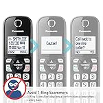 Panasonic Cordless Phone with Answering Machine, Advanced Call Block, Bilingual Caller ID and Easy to Read High-Contrast Display, Expandable System with 2 Handsets - KX-TGD832M (Metallic Black) - Image 4