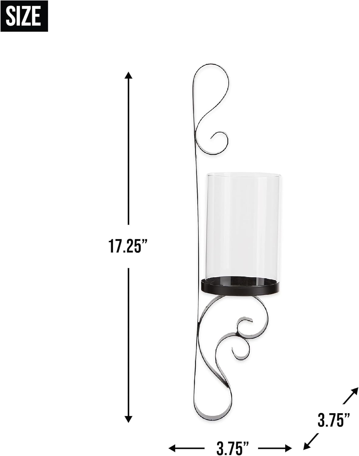 Zingz & Thingz Gothic Cathedral Collection Dual Candle Wall Sconces, 3.75x3.75x17.25, Ornate, 2 Piece