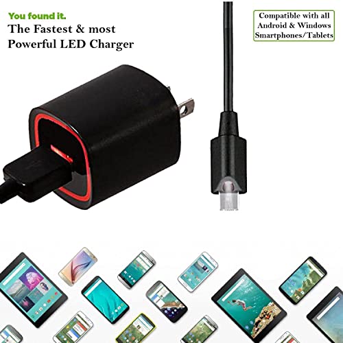 Kit Cargadores Micro USB LED para Acer ICONIA TAB A100 2 unidades miniatura 2