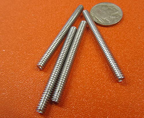 Aluminum Fully Threaded Round Rod, RH, 10-24 Thread Size x 2" Length, 50 Pcs.