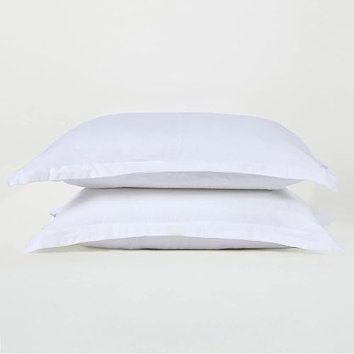 Miniatura 4 de SIJO Fundas de almohada prémium de 100 % lino francés lavado a la piedra, paquete de 2, lotes pequeños procedentes de Normandía, transpirables y