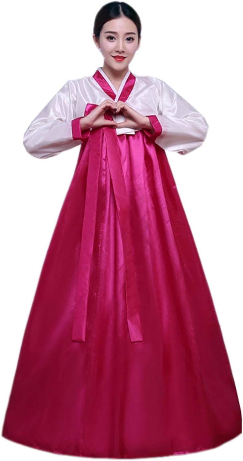 Women's Korean Hanbok Dress Short Tops Long Skirt Cosplay Costume