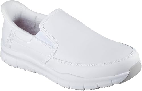 Skechers Men's Nampa Broxtin Slip-in Trainers, White Leat…