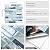 DEWOO Peel and Stick Backsplash 3D Self Adhesive Wall Tile Blue 10 Sheet