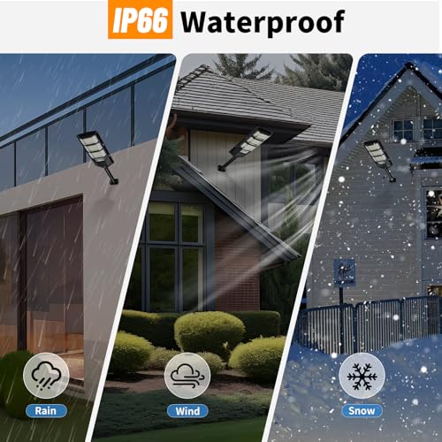 Solar Street Light Outdoor 2 Pack with Motion Sensor & Remote Control IP65 - image 6