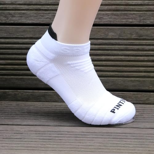 Men’s Socks No Show Socks Low Cut Cushion Sports Athletic White 6-9 (3 Pairs)2