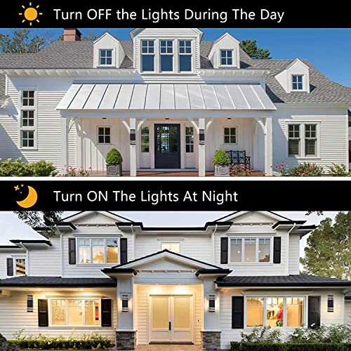 Outkeiei Outdoor Wall Sconces, Led Modern Black Exterior Wall Light, Simple Aluminum Waterproof Porch Wall Mount Light 2-Pack #TOP19