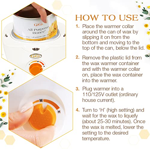 GiGi Mini Honee Warmer for 5 oz. Wax Can Hair Removal