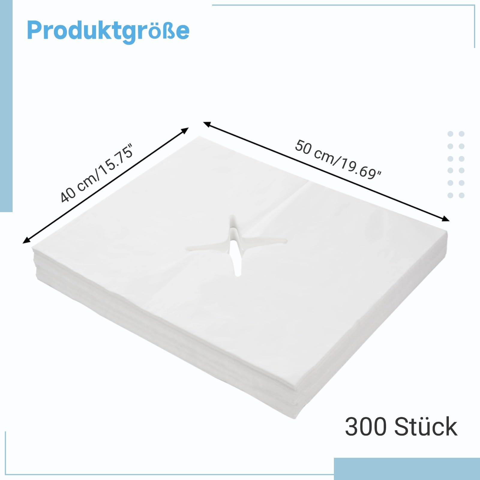 600 toallitas faciales desechables para masajes | Fundas faciales de masaje supercómodas de tela no tejida para mesas de masaje y reposacabezas de bancos de masaje, 50 x 40 cm
