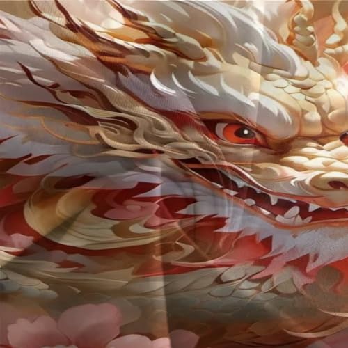 Linge de lit dragon 3D King size avec fermeture éclair cachée - 7