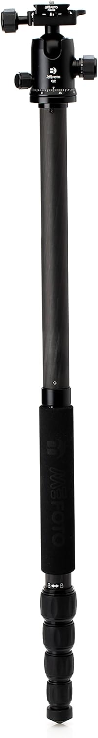 Benro MeFOTO Globetrotter Travel Tripod, Ballhead and Monopod in Black, 2 Series Carbon Fiber Legs, 4 Leg Sections, Twist Leg Locks, Padded Carrying Case (BMGTCBLK)