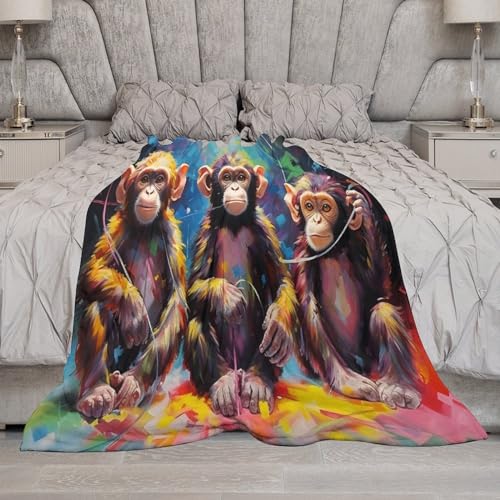 Plaid polaire singe idéal pour vos soirées cocooning devant la télé - 7