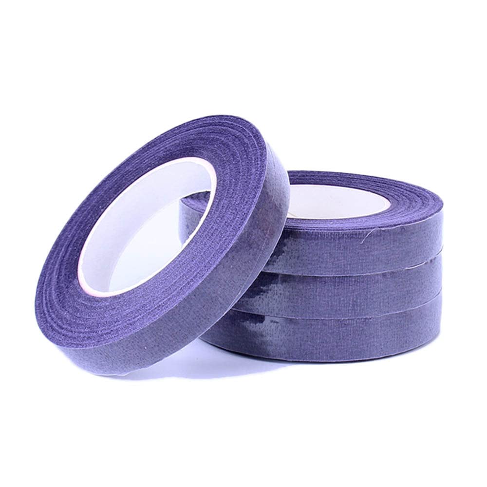GIVBRO 4 Roll Floral Tape Florist Stem Tape Wrap Tape For Bouquet Flowers Decoration Nylon Stocking Flower Making Purple