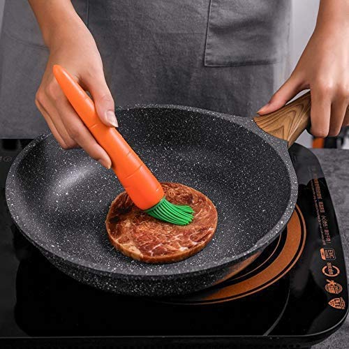 TheUrbanShop Multi Purpose Carrot Shaped Oil Bottle Brush for Cooking Peach Color-image-10