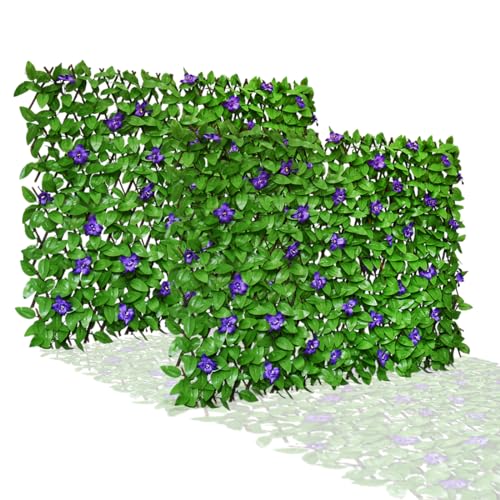 Expandable Fence Privacy Screen for Balcony Patio Outdoor,Decorative Faux Ivy
