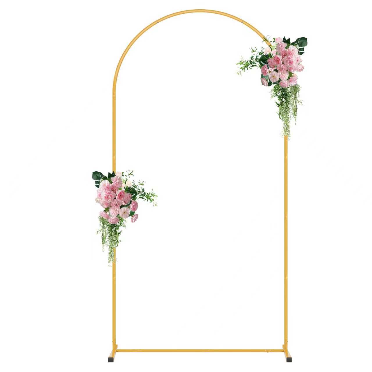 SIMILAR 7.2FT Arch Backdrop Stand, Metal Backdrop Arch Stand, Decoration Balloon Arch Stand, Gold Wedding Arch Stand for Party Backdrop