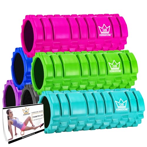 Kingdom GB Foam Roller for Deep Tissue Muscle Massage Trigger Point Grid Sports Massager Fitness Gym Training Physio Muscles Therapy (13cm x 33cm, Green) Kingdom GB Foam Roller for Deep Tissue Muscle Massage Trigger Point Grid Sports Massager Fitness Gym Training Physio Muscles Therapy (13cm x 33cm, Green)