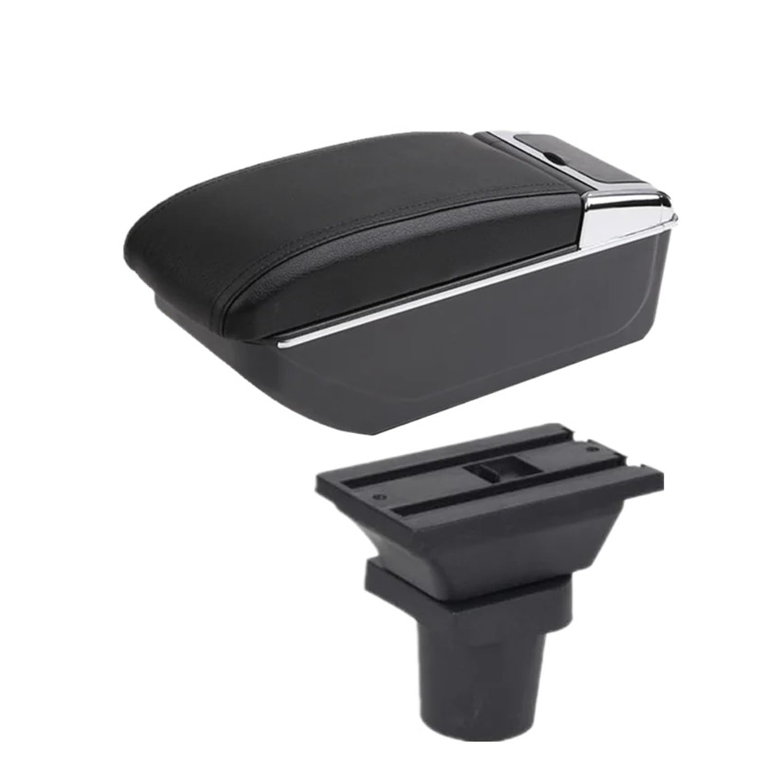 UMDJJU For Focus Mk1 Car Armrest Box Center Storage Interior Dedicated Retrofit Accessories Car Centre Console Armrest Box(B black line NO USB)