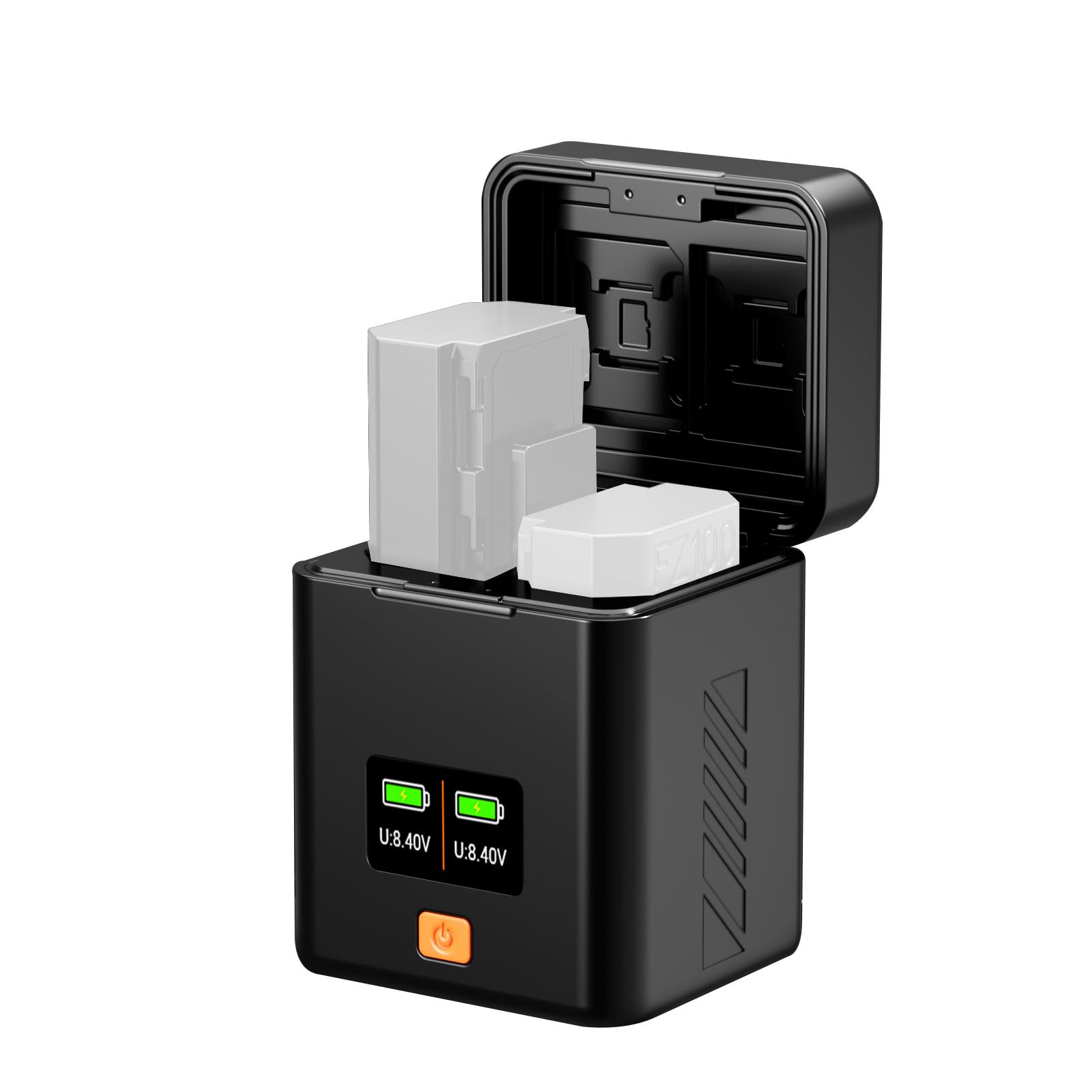 Double Compact Load Charger Caricatore con L'organizzazione di una Scheda di Memoria per la Schermata OLED M3/ M5/ M6 per la Luce di Aggiornamento in Tempo Reale assolutamente/ 66 X 62 X 84 Mm